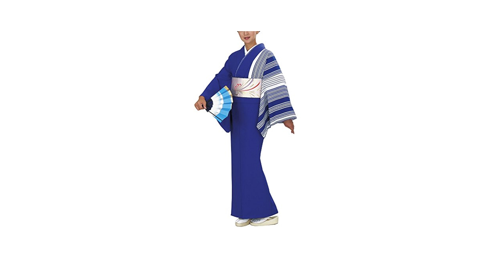 1430 華 単衣 洗える着物 着物 日本舞踊 青 辻ヶ花 Amazon | 【ノーブランド品】 訪問着(青地に花筏)-踊り着物(お